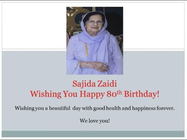 Khala Ammi 's 80th Bday Video