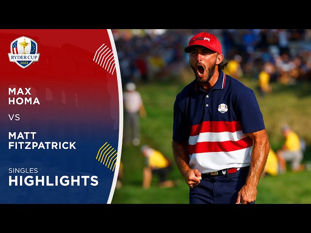 Max Homa vs Matt Fitzpatrick Highlights | 2023 Ryder Cup