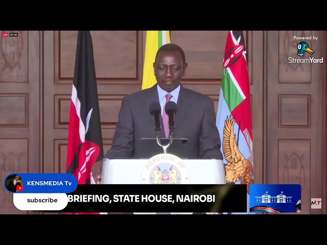 RUTO PRESS BRIEFING