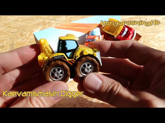 Chuck & Friends Construction Team Digger Mortar Die Cast Twist Trax Unboxing