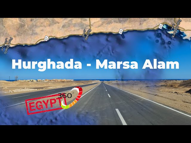 Дорога Египет. Из Хургада в аэропорт Марса Алам. Hurghada - Marsa Alam. Видео 360. Egypt Video VR360