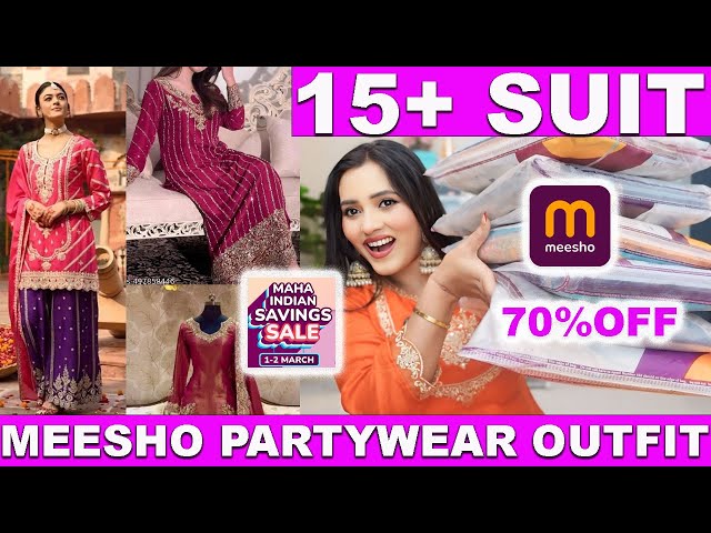 Meesho🛍️🌸15+Partywear Outfit Haul || Pakistani Suit/Sharara set|| New Arrivals 😎||Honest Review