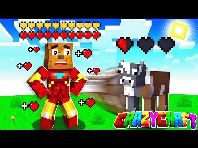 Stealing UNLIMITED Hearts In Minecraft Crazy Craft