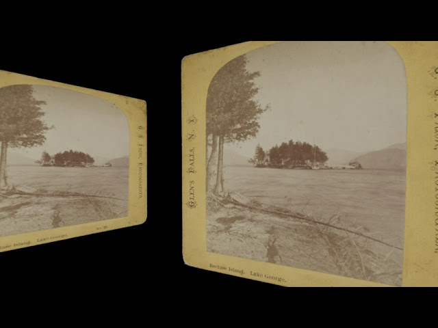 Lake George, Recluse Island in distance, Late 1800s (silent, still image)