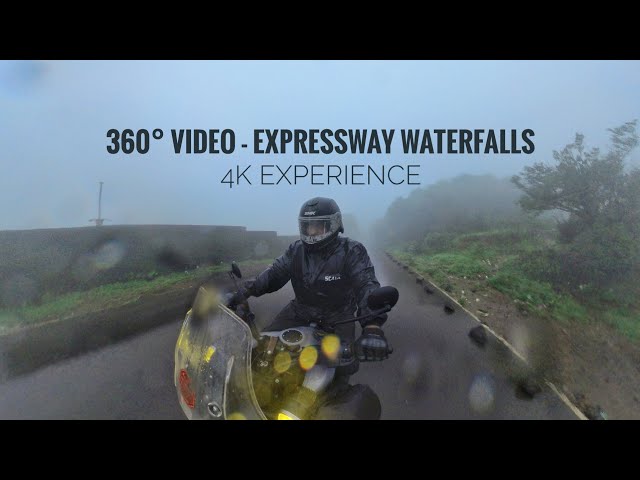 UNCUT 360° - Riding on expressway full of waterfalls