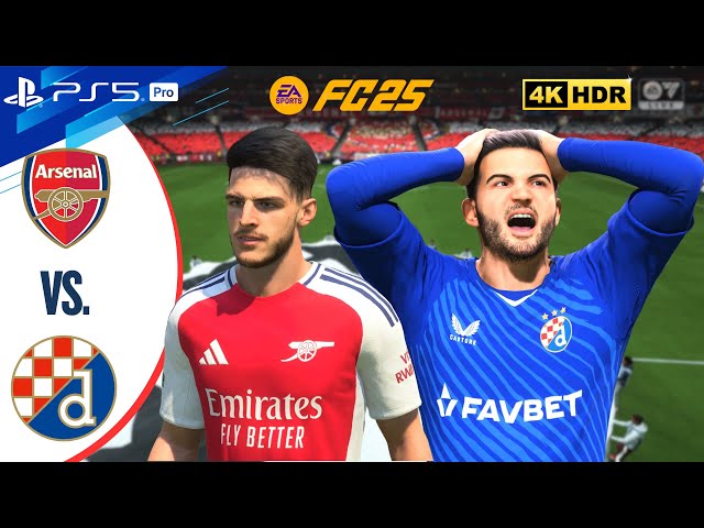 Arsenal vs Dinamo Zagreb | UEFA Champions League 24/25 Full Match | FC 25 | PS5 Pro [4K60]