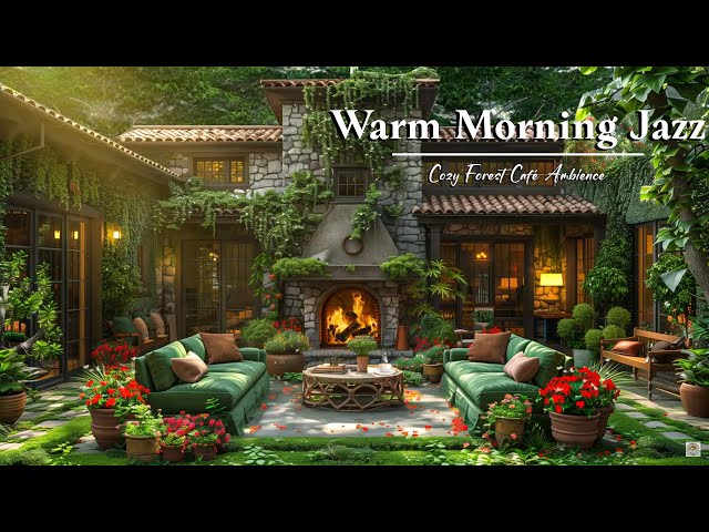 Smooth Jazz Music at Cozy Spring Coffee Shop Ambience for Work ☕ Relaxing Jazz Instrumental Music