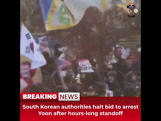 Desitdown News (South Korean authorities halt bid to arrest Yoon after hours long) #desitdown #news