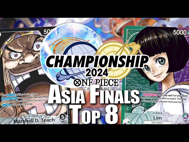 [OP010] OP09 Lim vs. OP09 Blackbeard || Asia Finals Top 8 || One Piece Trading Card Game