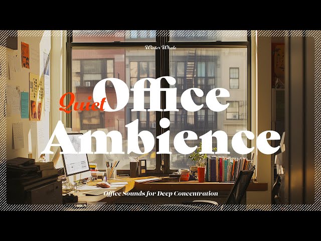 Quiet Office Background Noise for Working, Studying | Office Ambience Sounds | White Noise, 사무실 백색소음