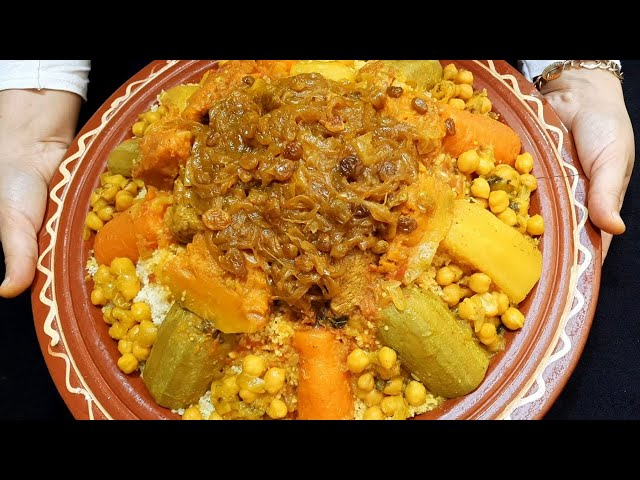 Cuisine Marocaine : Le Célèbre Plat Traditionnel Couscous Aux Légumes 🔝 Moroccan Couscous Recipe