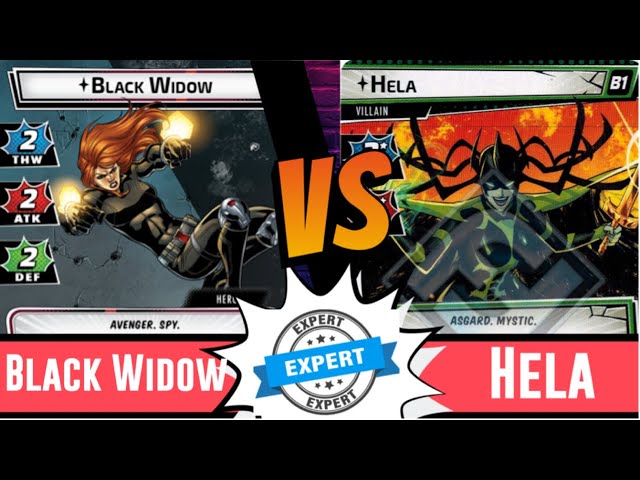 Marvel Champions | Black Widow | Vs Expert Hela | Shield | Mad Titans Shadow | Justice