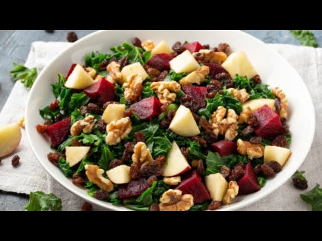 Beetroot Apple Crunch This salad can be eaten in a minute.