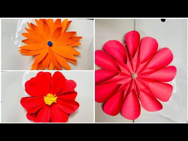 3 Easy Paper Flowers |Paper FlowerMaking |DIY Flower Craft