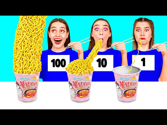 100 Layers of Food Challenge | Funny Situations and Fails by DaRaDa Challenge