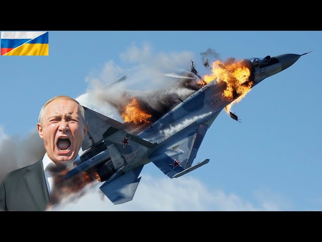 Russian skies on fire! Ukrainian F-16 shoots down Russian Sukhoi Su-57 fighter jet!