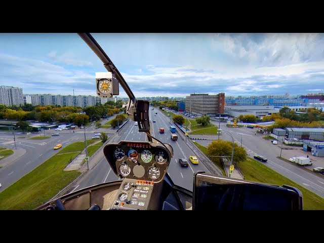 360 video from 180, Helicopter Robinson, Moscow