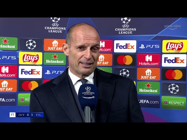 UEFA Champions League | Juventus-Villarreal 0-3 | Intervista a Max Allegri