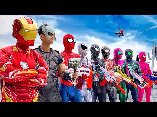 Bros SpiderMan vs Iron Man || Let's Become SuperHero and Go To Trainning Nerf Gun ! ( Comedy Video )