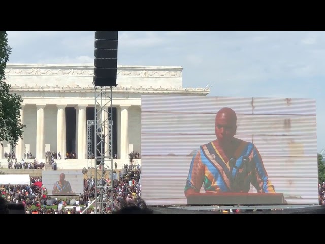 Congresswoman Ayanna Pressley speaks at the March on Washington