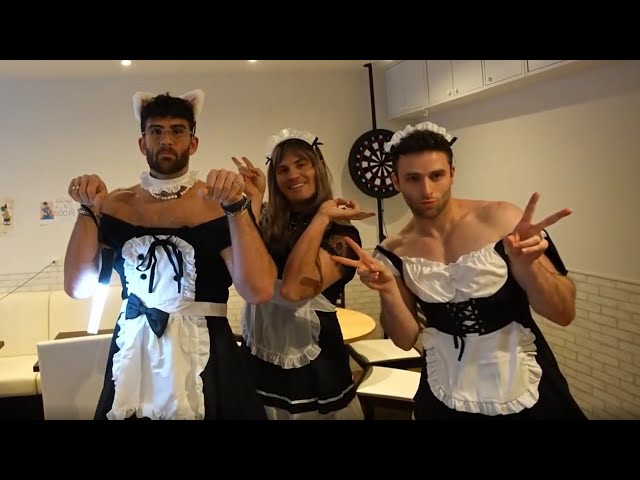 WORKING IN A MAID CAFE | HasanAbi, Will Neff and Austinshow