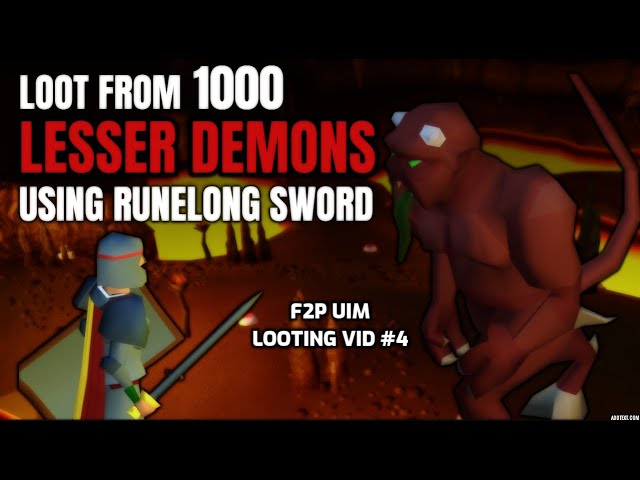 [osrs]F2P UIM Looting Vid #4 - NOTHING LIKE A 16+ HOUR GRIND AT LESSER DEMONS !!