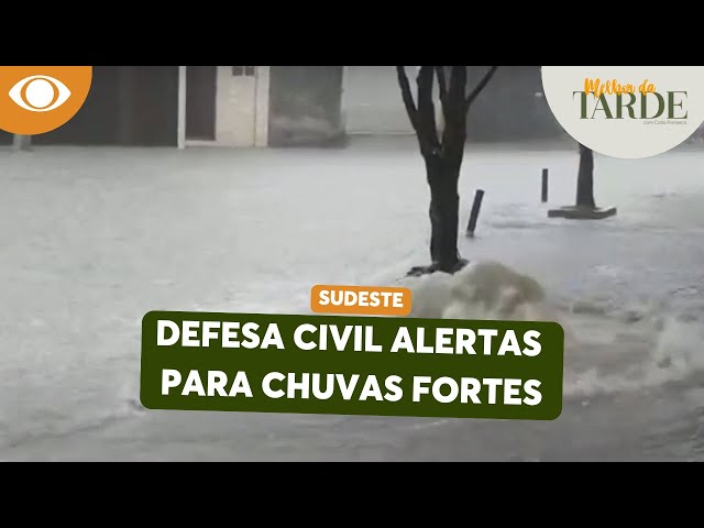 Temporais no sudeste: Defesa Civil emite alertas para chuvas fortes | Melhor da Tarde