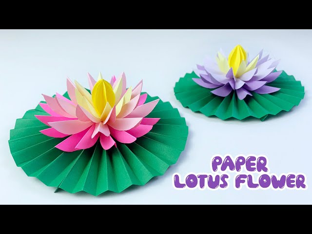 DIY Paper Lotus Flower Easy / How To Make A Lotus Out Of Paper / Paper Craft