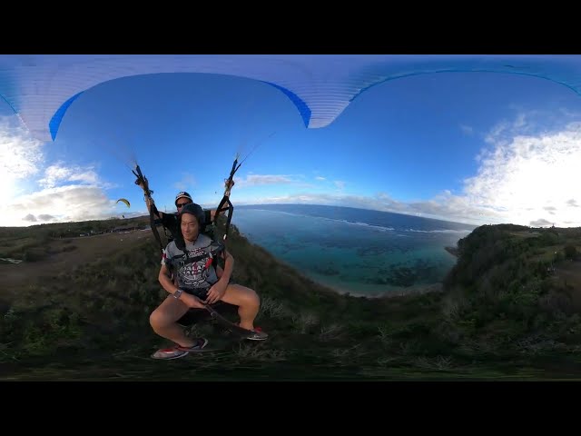 Paragliding over Sawangan Site, Bali, Indonesia