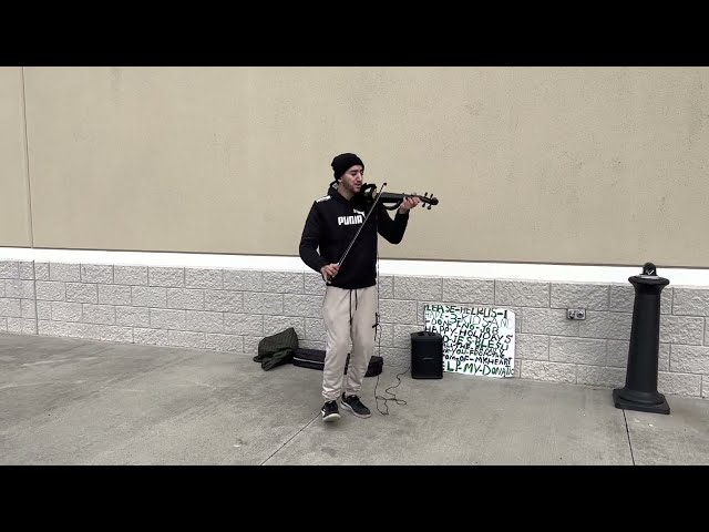 Man plays A Few of "My Favorite Things" on Violin at Hobby Lobby in Asheville, NC