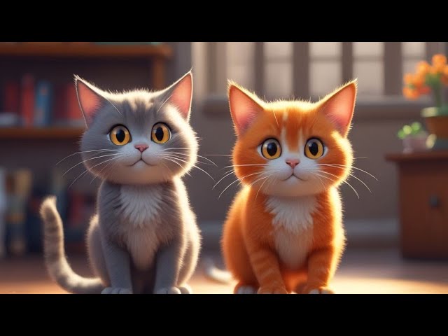 Cute little cat has friends with cats (AI) #cat #catlover #cute #ai #friends #storytime #story