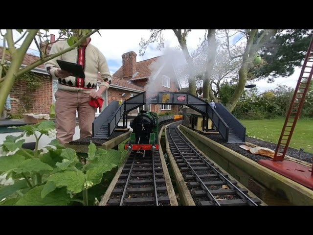 Insta Evo VR180 3 Dimensional Video of G1 Live Steam GNR N2 Locomotive