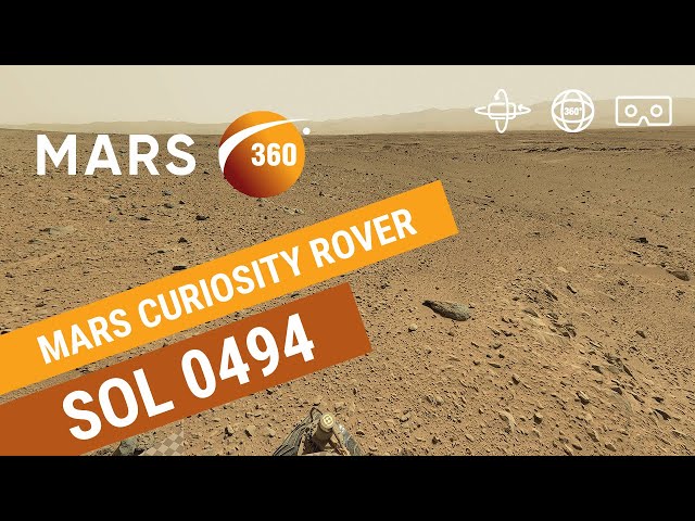 Mars 360: NASA's Mars Curiosity Rover - Sol 494 (360video 8K)