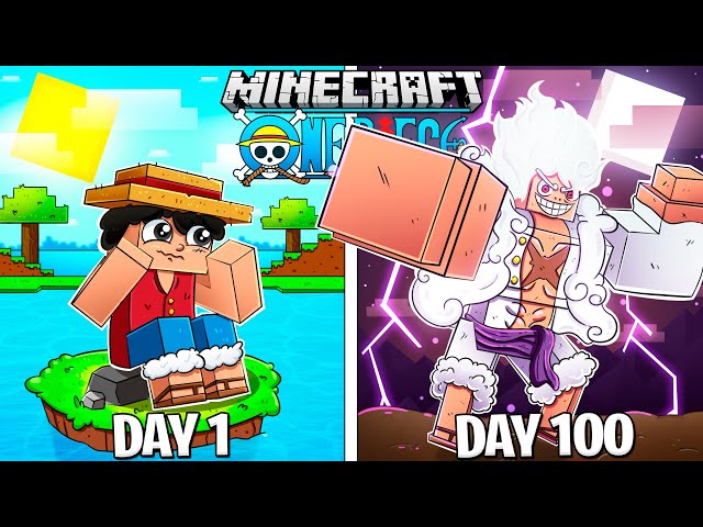 I Survived 100 Days as GEAR 5 LUFFY in One Piece Minecraft!