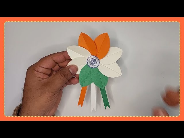 Tiranga Badge easy making with Circle Shapes #republicday #india #badge