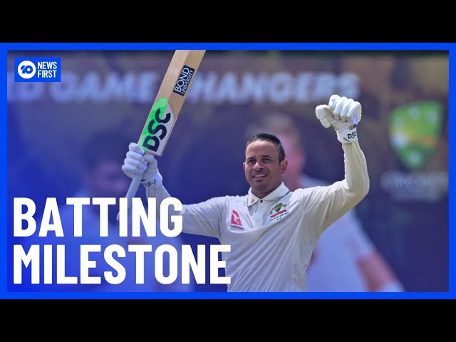 Usman Khawaja Scores His Maiden Double-Century In Test Against Sri Lanka | 10 News First