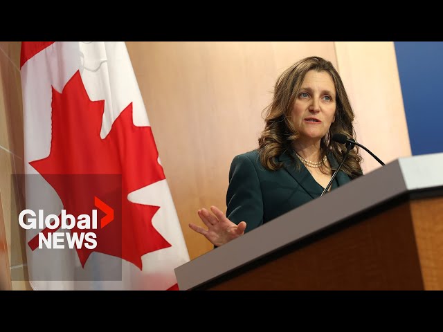 "Buy Canadian": Freeland suggests "boycott" of US goods amid Trump tariffs