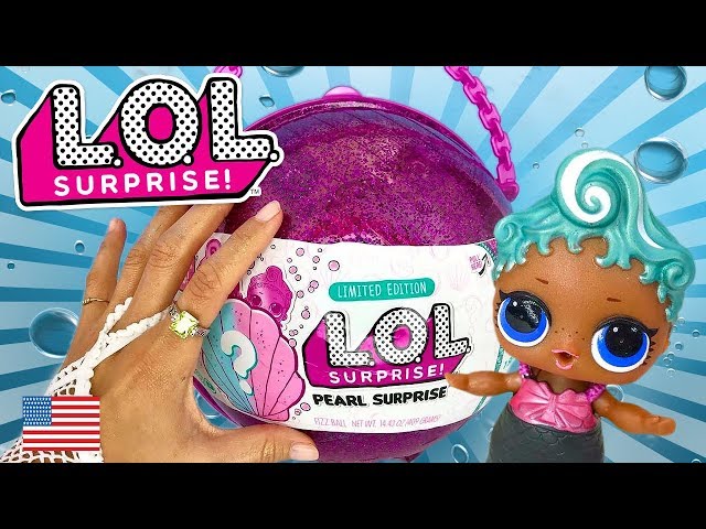 LOL Pearl Surprise Wave 2 Brand New Opening Purple Teal Mermaid Precious Lil Sister Fizzy Bath Toy