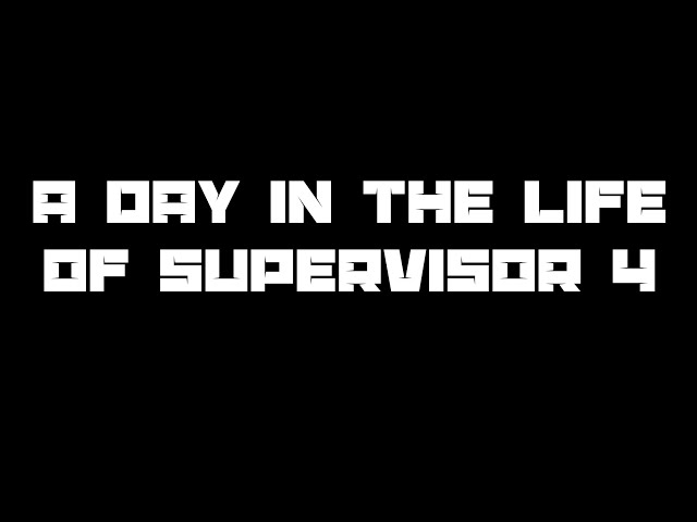 A Day In The Life of Supervisor 4