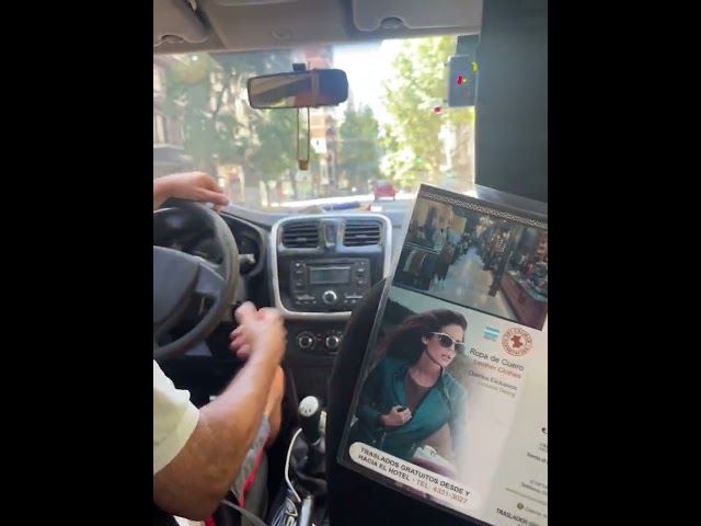 Taxi ride across Buenos Aires