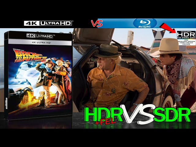 Back to the Future Part III 1990 HDR ANALYSIS 4K Blu Ray vs 1080p BD SDR 100nits #TRUE_DIFFERENCE