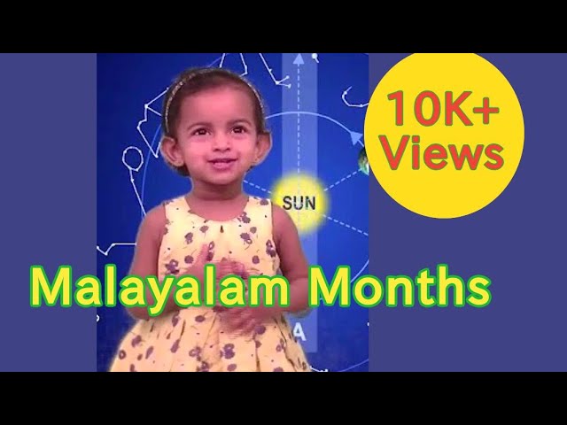 Learn Malayalam months |മലയാളമാസം | Preschool kids videos | by Haiza