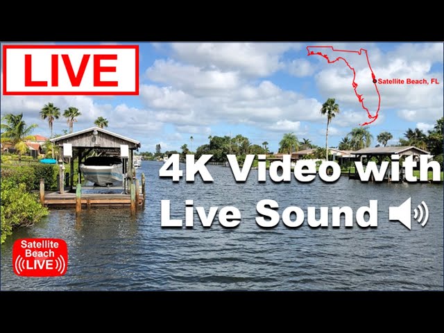 🔴 LIVE Florida Cam | Satellite Beach Grand Canal in 4K Video  #satellitebeach #livestream  #florida