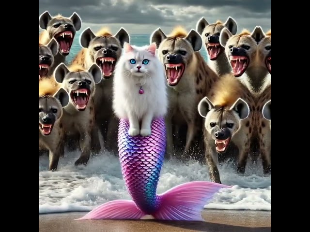 Mermaid Cat Save Lion Cub | Mermaid Kindness | #mermaid #cat #cutecat #cute #aicat