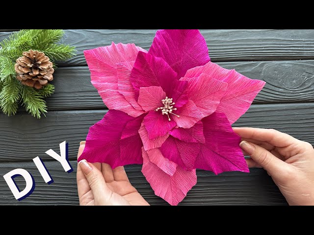 Easy Ideas! How to Make Crepe Paper Flower DIY decoration Tutorial