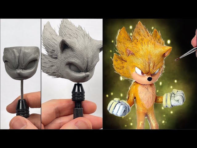 Create Super Sonic (Movie.ver) with Clay / Sonic the Hedgehog 2  [kiArt]