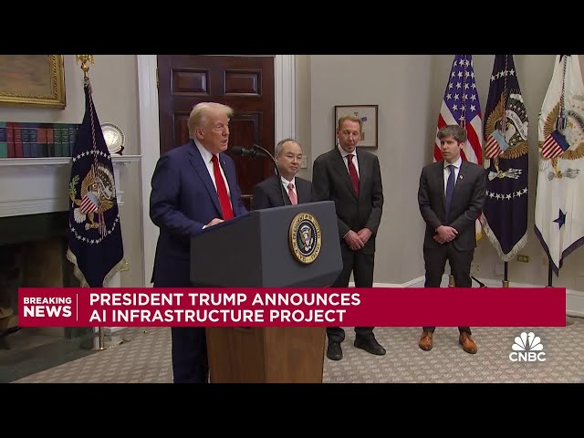 President Trump speaks on AI infrastructure investment