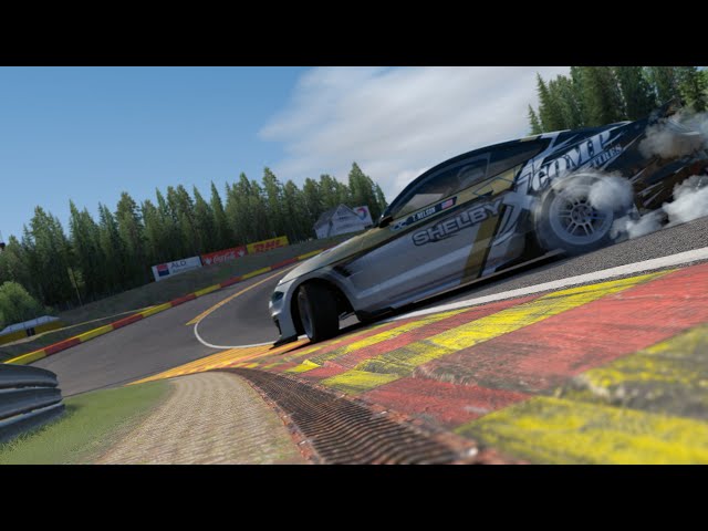 Drifting Mustang at SPA | Assetto Corsa (Fanatec CSL DD)