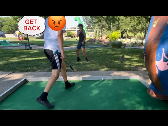 He pressed me while playing mini golf!