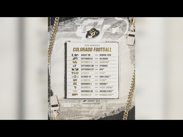 CU Buffs release 2025 football schedule